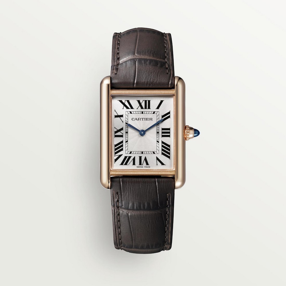 Đồng Hồ Cartier Tank Louis Cartier Large Watch Nữ Nâu Vàng Xám